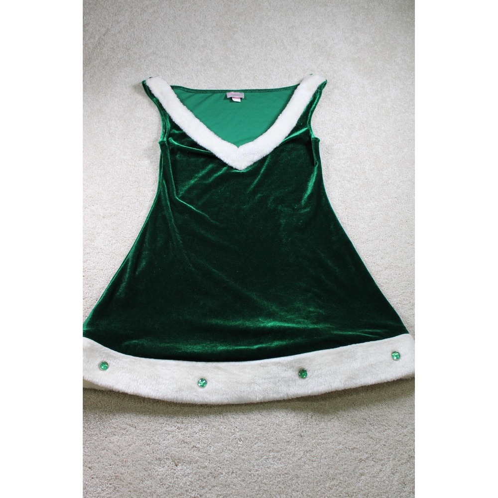 Elegant Moments Dress Womens Medium Velvet Santa Elf Costume Holiday Cosplay